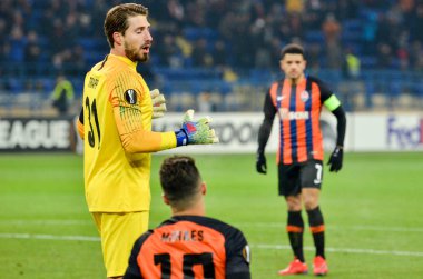 Kharkiv, Ukrayna - 14 Şubat 2019: Kevin Trapp oyuncusu 