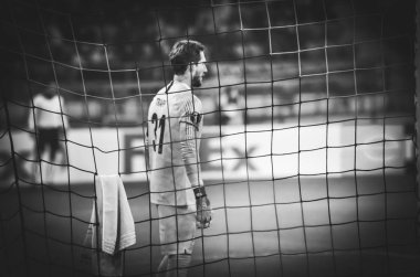 Kharkiv, Ukrayna - 14 Şubat 2019: Kevin Trapp oyuncusu 