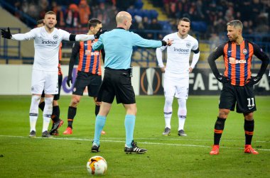 Kharkiv, Ukrayna - 14 Şubat 2019: Marlos penaltıdan geldi du