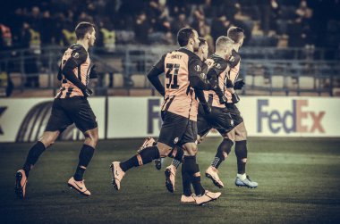 Kharkiv, Ukrayna - 14 Şubat 2019: Shakhtar Donetsk Football