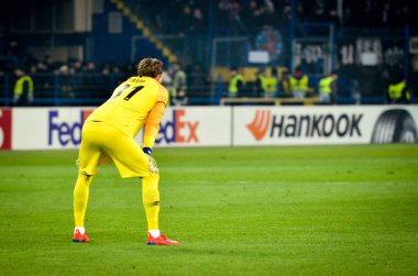 Kharkiv, Ukrayna - 14 Şubat 2019: Kevin Trapp oyuncusu 