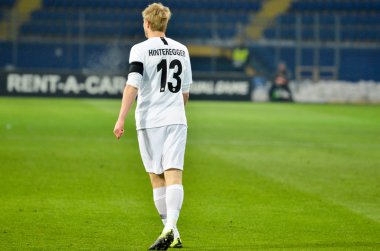 Kharkiv, Ukrayna - 14 Şubat 2019: Martin Hinteregger oyuncusu 