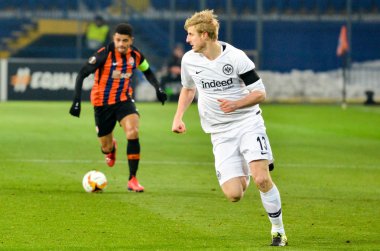 Kharkiv, Ukrayna - 14 Şubat 2019: Martin Hinteregger oyuncusu 