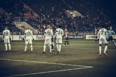 Kharkiv, Ukrayna - 14 Şubat 2019: Eintracht Futbolcu