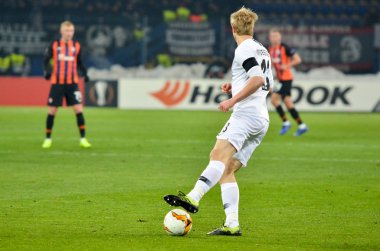 Kharkiv, Ukrayna - 14 Şubat 2019: Martin Hinteregger oyuncusu