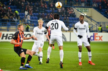 Kharkiv, Ukrayna - 14 Şubat 2019: Eintracht Futbolcu