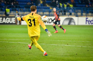 Kharkiv, Ukrayna - 14 Şubat 2019: Kevin Trapp oyuncusu 