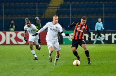 Kharkiv, Ukrayna - 14 Şubat 2019: Sebastian Rode oyuncusu duri