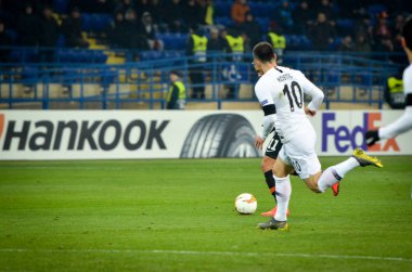 Kharkiv, Ukrayna - 14 Şubat 2019: Filip Kostic oyuncu sırasında