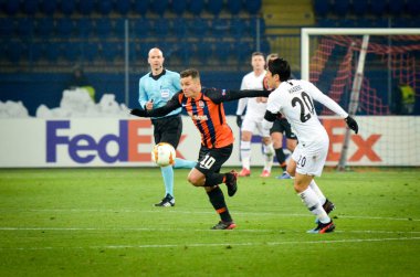 Kharkiv, Ukrayna - 14 Şubat 2019: Makoto Hasebe oyuncu duri