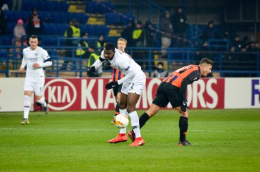 Kharkiv, Ukrayna - 14 Şubat 2019: Evan N'Dicka oyuncu