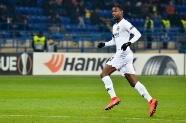 Kharkiv, Ukrayna - 14 Şubat 2019: Evan N'Dicka oyuncu