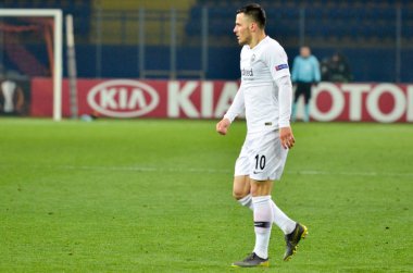Kharkiv, Ukrayna - 14 Şubat 2019: Filip Kostic oyuncu durin