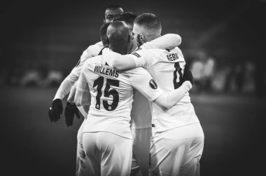 Kharkiv, Ukrayna - 14 Şubat 2019: Eintracht Frankfurt oyuncusu