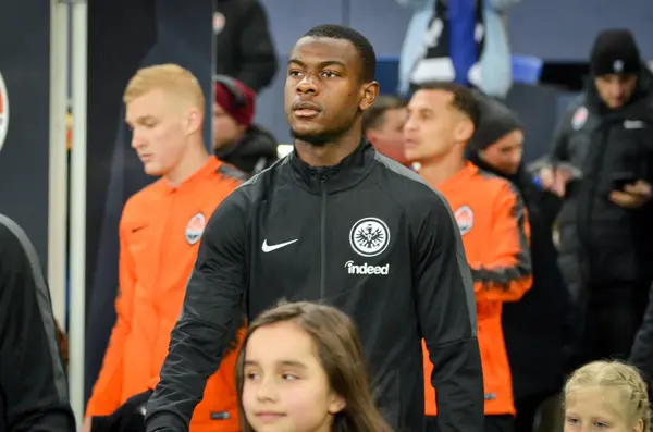 Kharkiv, Ukrayna - 14 Şubat 2019: Evan N'Dicka Ue sırasında