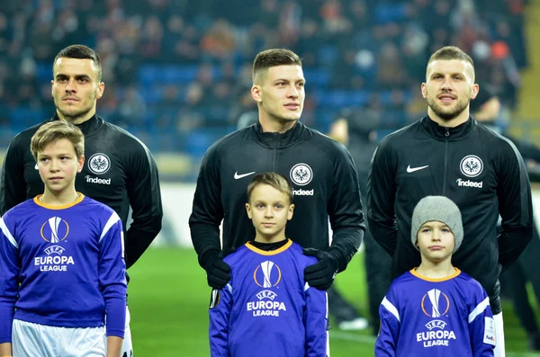 Kharkiv, Ukrayna - 14 Şubat 2019: Eintracht Futbolcu 