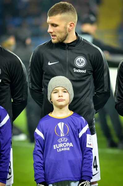 Kharkiv, Ukrayna - 14 Şubat 2019: Ante Rebic Uefa sırasında