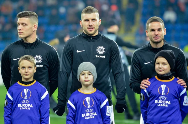 Kharkiv, Ukrayna - 14 Şubat 2019: Ante Rebic Uefa sırasında