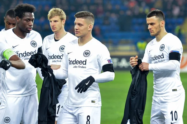 Kharkiv, Ukrayna - 14 Şubat 2019: Uefa'da Luka Jovic
