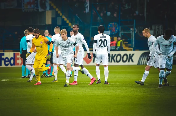 Kharkiv, Ukrayna - 14 Şubat 2019: Eintracht Frankfurt footb
