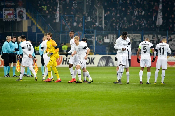 Kharkiv, Ukrayna - 14 Şubat 2019: Eintracht Frankfurt footb