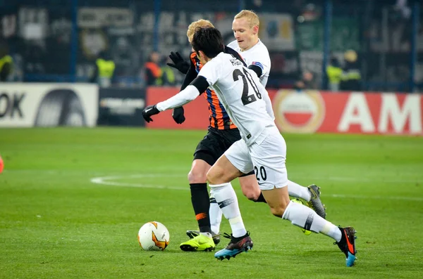 Kharkiv, Ukrayna - 14 Şubat 2019: Makoto Hasebe oyuncu durin