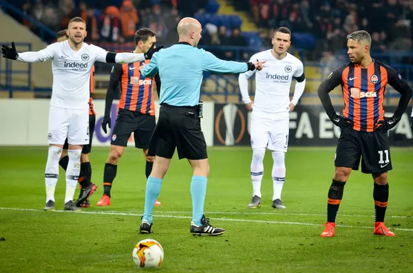 Kharkiv, Ukrayna - 14 Şubat 2019: Marlos penaltıdan geldi du