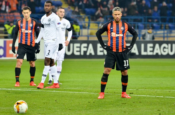 Kharkiv, Ukrayna - 14 Şubat 2019: Marlos penaltıdan geldi du