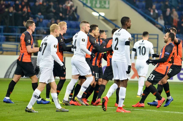 Kharkiv, Ukrayna - 14 Şubat 2019: Eintracht Frankfurt playe