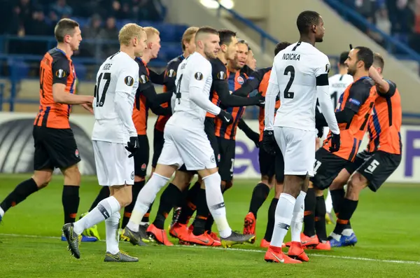 Kharkiv, Ukrayna - 14 Şubat 2019: Evan N'Dicka oyuncu