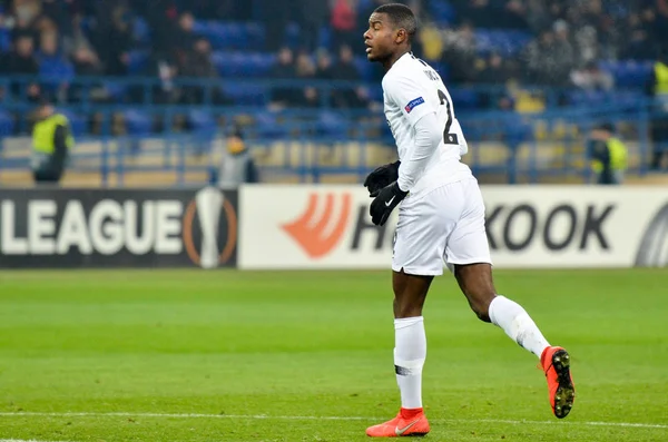 Kharkiv, Ukrayna - 14 Şubat 2019: Evan N'Dicka oyuncu