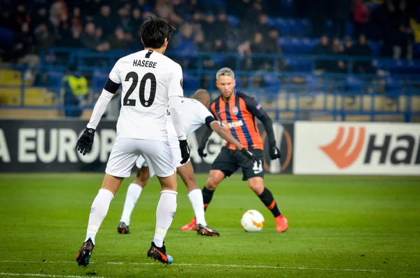 Kharkiv, Ukrayna - 14 Şubat 2019: Makoto Hasebe oyuncu durin