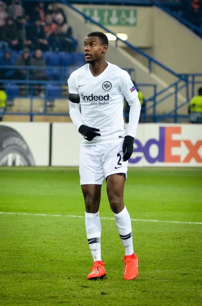 Kharkiv, Ukrayna - 14 Şubat 2019: Evan N'Dicka oyuncu