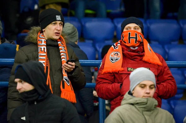 Charków, Ukraina-14 lutego 2019: fani piłki nożnej i Ultras s — Zdjęcie stockowe