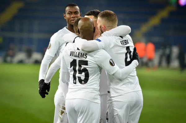 Kharkiv, Ukrayna - 14 Şubat 2019: Eintracht Frankfurt oyuncusu