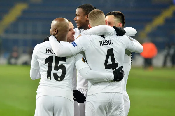 Kharkiv, Ukrayna - 14 Şubat 2019: Eintracht Frankfurt oyuncusu