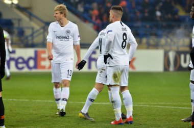 Kharkiv, Ukrayna - 14 Şubat 2019: Luka Jovic oyuncu sırasında t