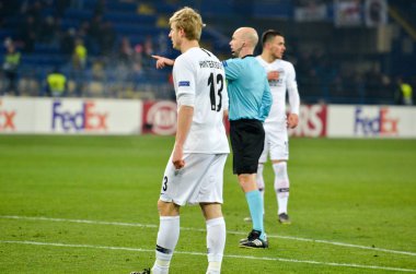 Kharkiv, Ukrayna - 14 Şubat 2019: Martin Hinteregger oyuncusu 