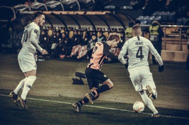 Kharkiv, Ukrayna - 14 Şubat 2019: Ante Rebic oyuncusu