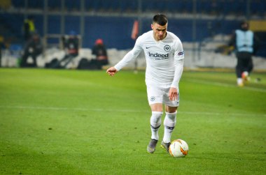 Kharkiv, Ukrayna - 14 Şubat 2019: Futbolcu
