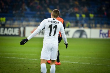 Kharkiv, Ukrayna - 14 Şubat 2019: Mijat Gacinovic oyuncu dur