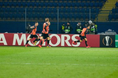 Kharkiv, Ukrayna - 14 Şubat 2019: Shakhtar Futbolcu 