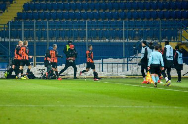 Kharkiv, Ukrayna - 14 Şubat 2019: Shakhtar Futbolcu 