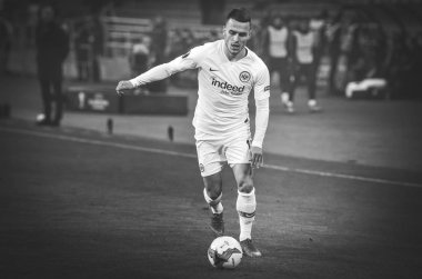 Kharkiv, Ukrayna - 14 Şubat 2019: Filip Kostic oyuncu sırasında