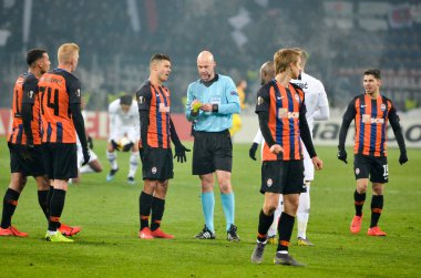Kharkiv, Ukrayna - 14 Şubat 2019: Shakhtar Futbolcu 