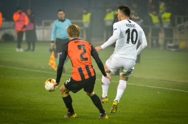 Kharkiv, Ukrayna - 14 Şubat 2019: Filip Kostic oyuncu sırasında