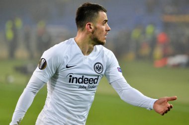 Kharkiv, Ukrayna - 14 Şubat 2019: Filip Kostic oyuncu sırasında
