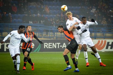 Kharkiv, Ukrayna - 14 Şubat 2019: Martin Hinteregger oyuncusu 