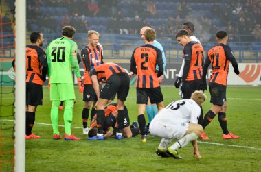 Kharkiv, Ukrayna - 14 Şubat 2019: Martin Hinteregger oyuncusu 