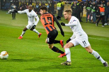 Kharkiv, Ukrayna - 14 Şubat 2019: Mijat Gacinovic oyuncu dur